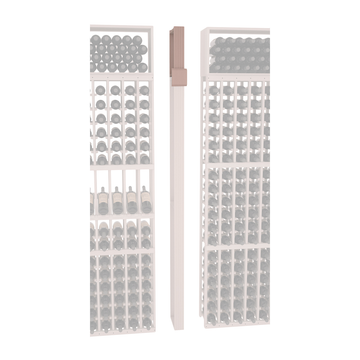 InstaCellar - Fluted Column Extender in Premium Redwood Greywash stained without WineSafe™ Satin Sealant