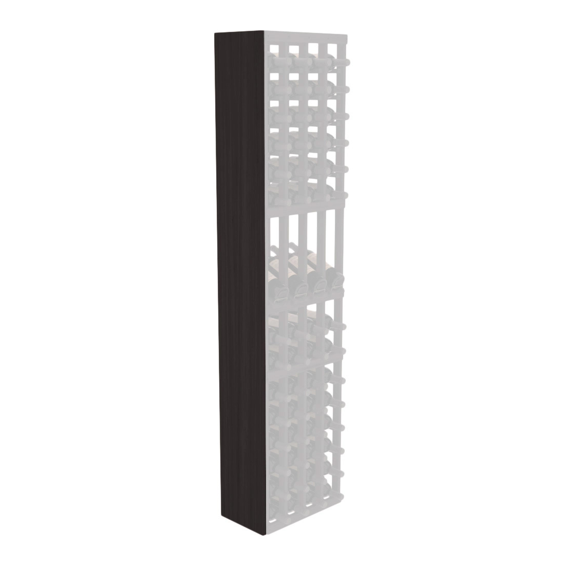 InstaCellar - Solid End Panel in Grand Mahogany Black stained without WineSafe™ Satin Sealant