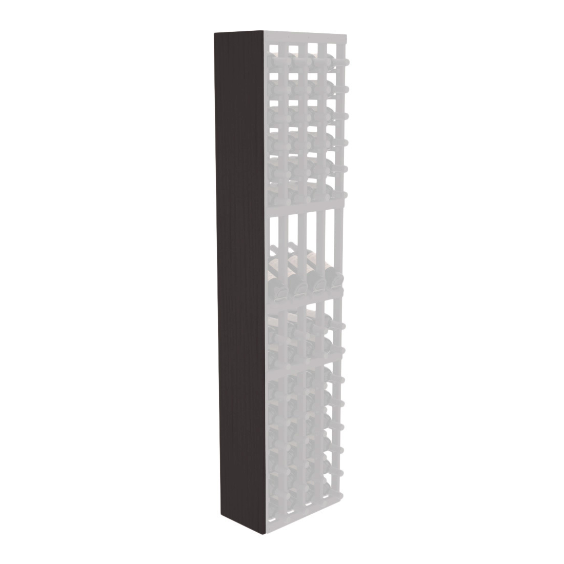 InstaCellar - Solid End Panel in Ponderosa Pine Black stained without WineSafe™ Satin Sealant