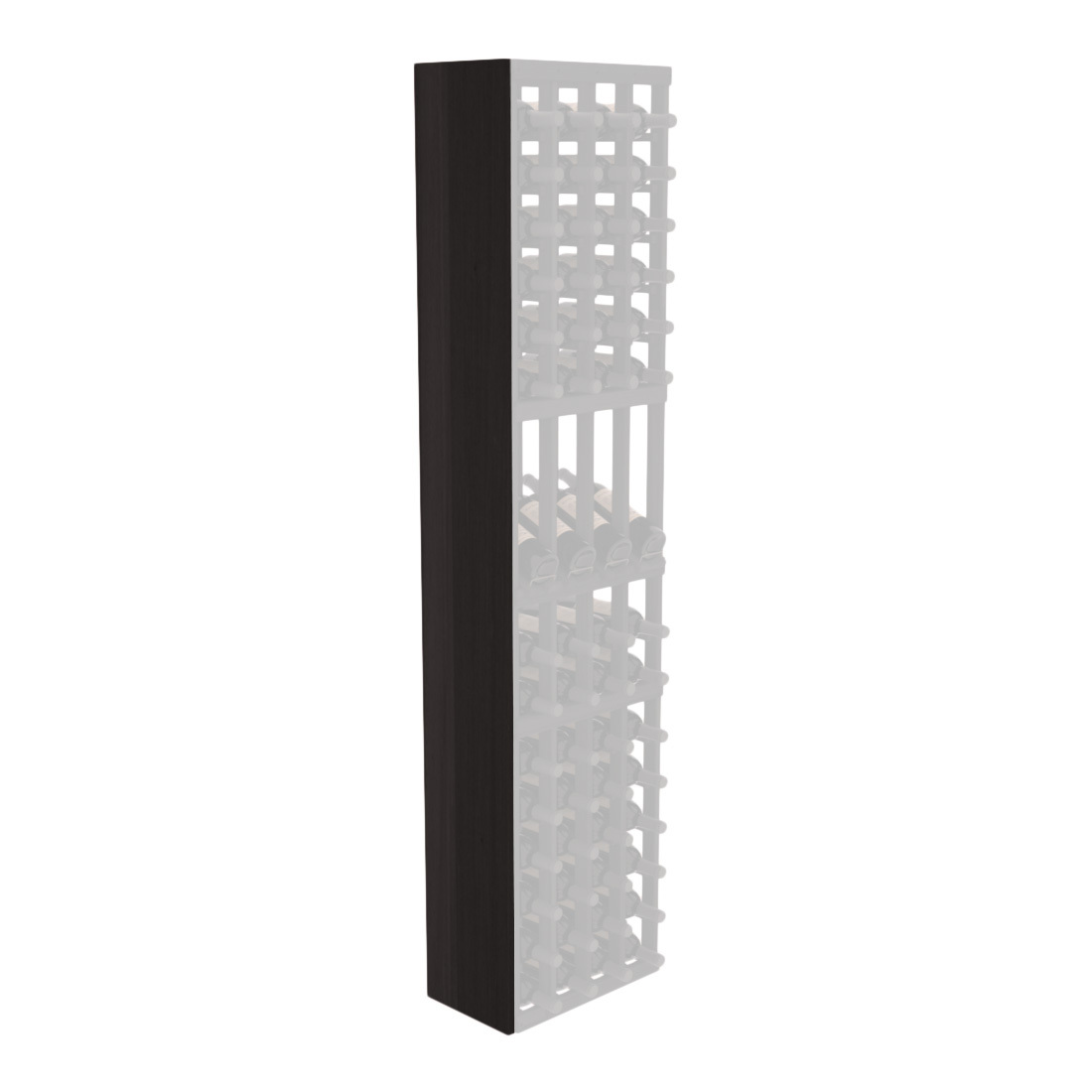 InstaCellar - Solid End Panel in Premium Redwood Black stained without WineSafe™ Satin Sealant