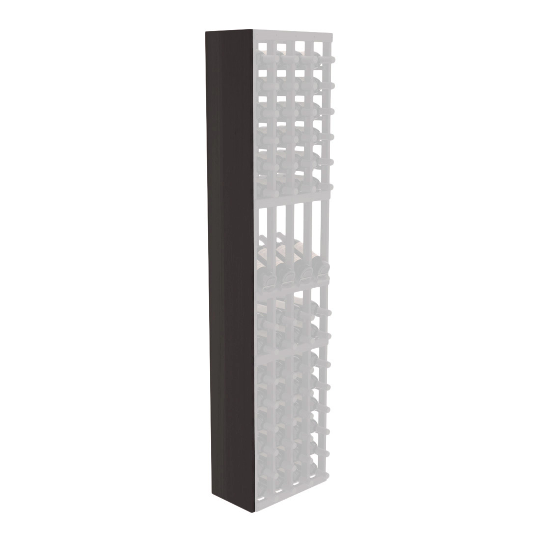 InstaCellar - Solid End Panel in Premium Redwood Black stained with WineSafe™ Satin Sealant