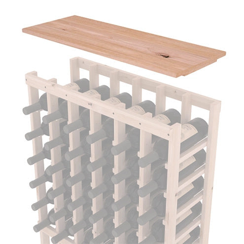 InstaCellar - Solid Top Shelf by the foot in Knotty Alder Unstained without WineSafe™ Satin Sealant