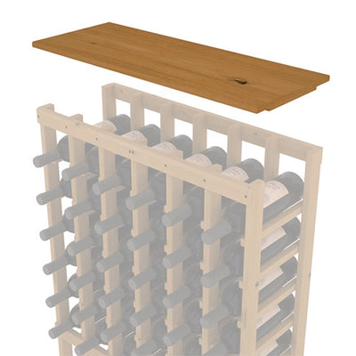 InstaCellar - Solid Top Shelf by the foot in Knotty Alder Oak stained without WineSafe™ Satin Sealant