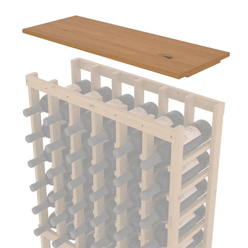 InstaCellar - Solid Top Shelf by the foot in Knotty Alder Oak stained with WineSafe™ Satin Sealant