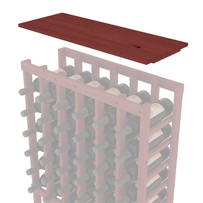 InstaCellar - Solid Top Shelf by the foot in Knotty Alder Cherry stained without WineSafe™ Satin Sealant