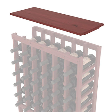 InstaCellar - Solid Top Shelf by the foot in Knotty Alder Cherry stained with WineSafe™ Satin Sealant