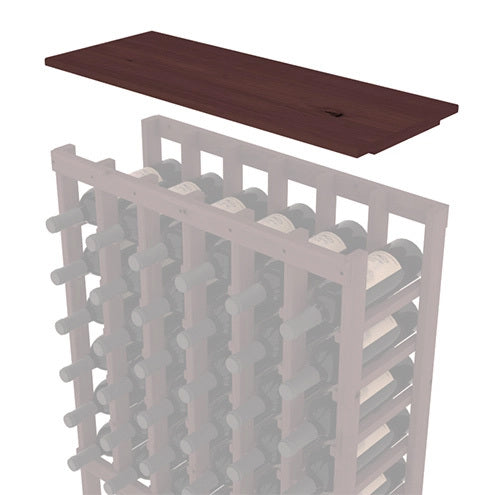 InstaCellar - Solid Top Shelf by the foot in Knotty Alder Walnut stained without WineSafe™ Satin Sealant