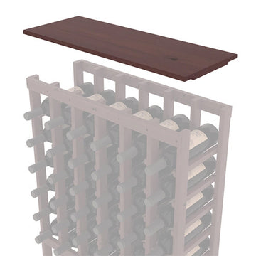 InstaCellar - Solid Top Shelf by the foot in Knotty Alder Walnut stained with WineSafe™ Satin Sealant