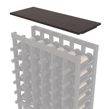 InstaCellar - Solid Top Shelf by the foot in Knotty Alder Black stained with WineSafe™ Satin Sealant