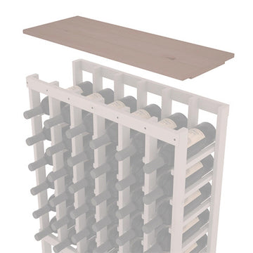 InstaCellar - Solid Top Shelf by the foot in Knotty Alder Greywash stained without WineSafe™ Satin Sealant