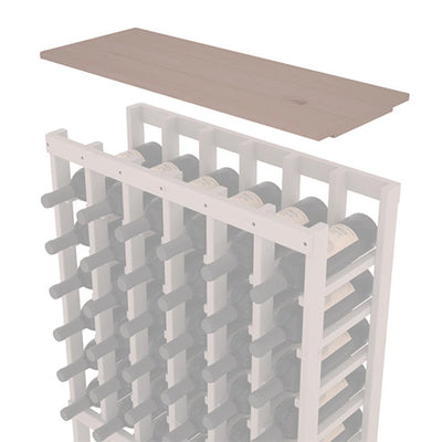 InstaCellar - Solid Top Shelf by the foot in Knotty Alder Greywash stained without WineSafe™ Satin Sealant