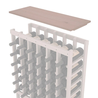 InstaCellar - Solid Top Shelf by the foot in Knotty Alder Greywash stained with WineSafe™ Satin Sealant