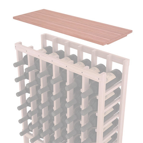 InstaCellar - Solid Top Shelf by the foot in Grand Mahogany Unstained with WineSafe™ Satin Sealant