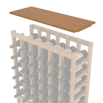 InstaCellar - Solid Top Shelf by the foot in Grand Mahogany Oak stained with WineSafe™ Satin Sealant