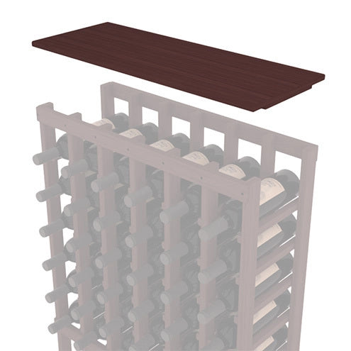 InstaCellar - Solid Top Shelf by the foot in Grand Mahogany Walnut stained without WineSafe™ Satin Sealant