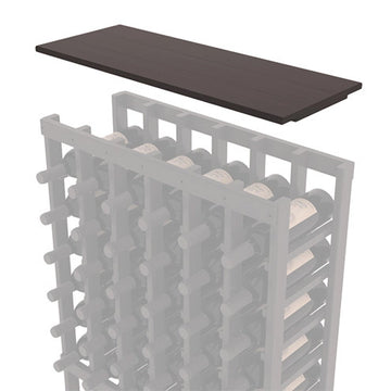 InstaCellar - Solid Top Shelf by the foot in Grand Mahogany Black stained with WineSafe™ Satin Sealant