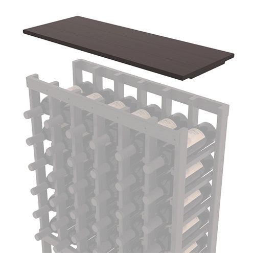 InstaCellar - Solid Top Shelf by the foot in Grand Mahogany Black stained with WineSafe™ Satin Sealant