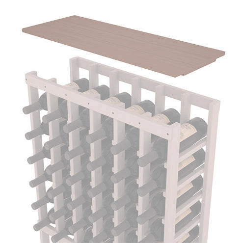 InstaCellar - Solid Top Shelf by the foot in Grand Mahogany Greywash stained without WineSafe™ Satin Sealant