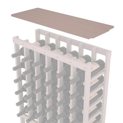 InstaCellar - Solid Top Shelf by the foot in Grand Mahogany Greywash stained without WineSafe™ Satin Sealant