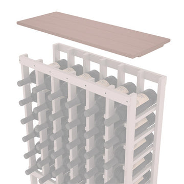 InstaCellar - Solid Top Shelf by the foot in Grand Mahogany Greywash stained with WineSafe™ Satin Sealant