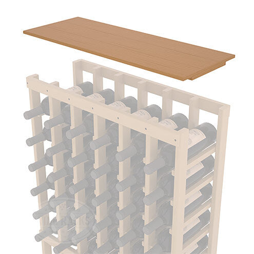 InstaCellar - Solid Top Shelf by the foot in Ponderosa Pine Oak stained with WineSafe™ Satin Sealant