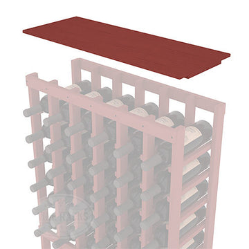 InstaCellar - Solid Top Shelf by the foot in Ponderosa Pine Cherry stained without WineSafe™ Satin Sealant