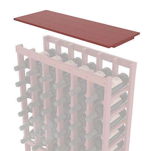 InstaCellar - Solid Top Shelf by the foot in Ponderosa Pine Cherry stained with WineSafe™ Satin Sealant