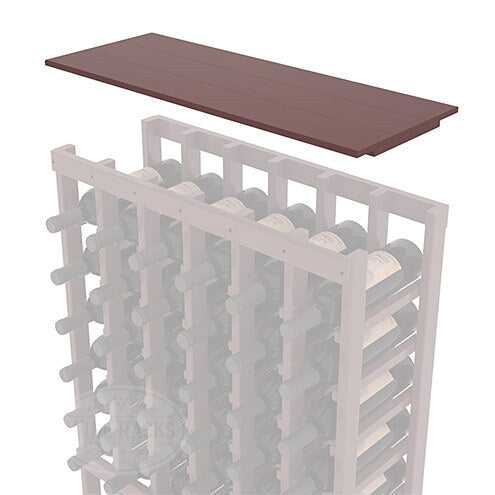 InstaCellar - Solid Top Shelf by the foot in Ponderosa Pine Walnut stained with WineSafe™ Satin Sealant