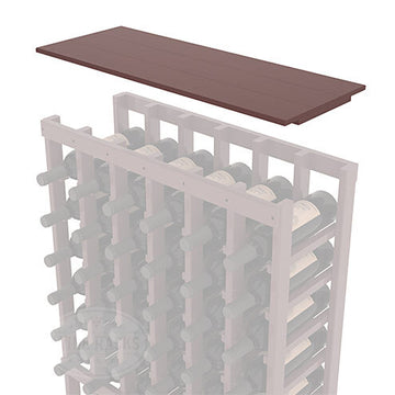 InstaCellar - Solid Top Shelf by the foot in Ponderosa Pine Walnut stained with WineSafe™ Satin Sealant