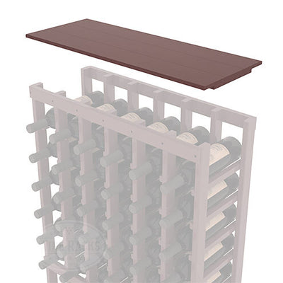 InstaCellar - Solid Top Shelf by the foot in Ponderosa Pine Walnut stained with WineSafe™ Satin Sealant