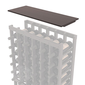 InstaCellar - Solid Top Shelf by the foot in Ponderosa Pine Black stained with WineSafe™ Satin Sealant