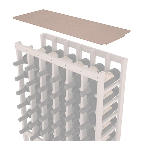 InstaCellar - Solid Top Shelf by the foot in Ponderosa Pine Greywash stained without WineSafe™ Satin Sealant