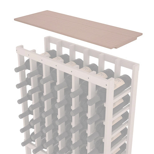 InstaCellar - Solid Top Shelf by the foot in Ponderosa Pine Greywash stained with WineSafe™ Satin Sealant