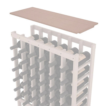 InstaCellar - Solid Top Shelf by the foot in Ponderosa Pine Greywash stained with WineSafe™ Satin Sealant