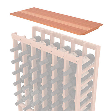 InstaCellar - Solid Top Shelf by the foot in Premium Redwood Unstained with WineSafe™ Satin Sealant