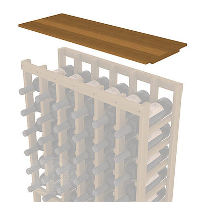 InstaCellar - Solid Top Shelf by the foot in Premium Redwood Oak stained without WineSafe™ Satin Sealant