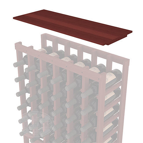 InstaCellar - Solid Top Shelf by the foot in Premium Redwood Cherry stained without WineSafe™ Satin Sealant