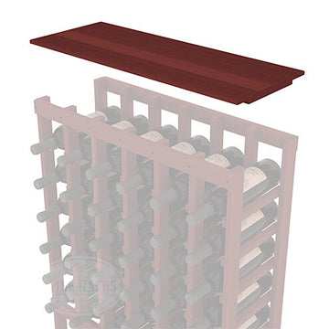 InstaCellar - Solid Top Shelf by the foot in Premium Redwood Cherry stained without WineSafe™ Satin Sealant