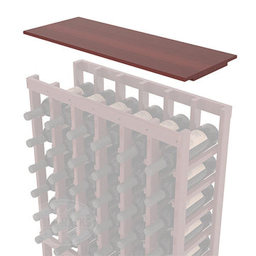 InstaCellar - Solid Top Shelf by the foot in Premium Redwood Cherry stained with WineSafe™ Satin Sealant