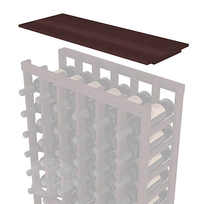 InstaCellar - Solid Top Shelf by the foot in Premium Redwood Walnut stained without WineSafe™ Satin Sealant