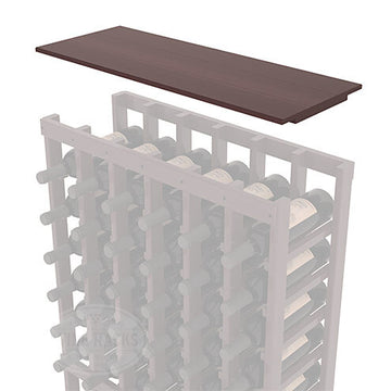 InstaCellar - Solid Top Shelf by the foot in Premium Redwood Walnut stained with WineSafe™ Satin Sealant