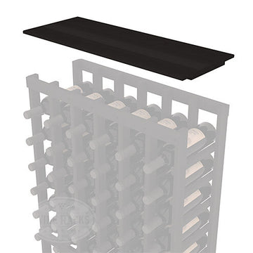 InstaCellar - Solid Top Shelf by the foot in Premium Redwood Black stained without WineSafe™ Satin Sealant