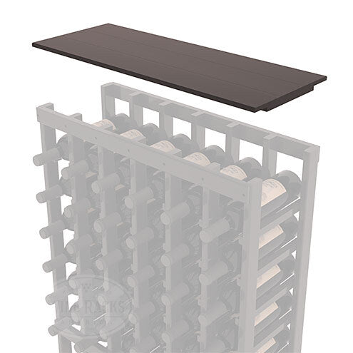 InstaCellar - Solid Top Shelf by the foot in Premium Redwood Black stained with WineSafe™ Satin Sealant