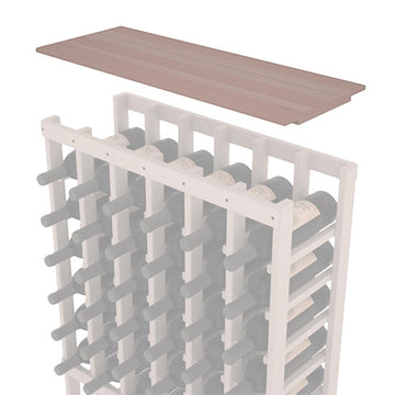 InstaCellar - Solid Top Shelf by the foot in Premium Redwood Greywash stained without WineSafe™ Satin Sealant