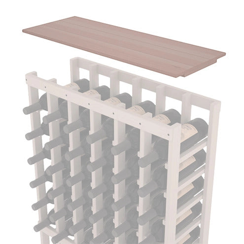 InstaCellar - Solid Top Shelf by the foot in Premium Redwood Greywash stained with WineSafe™ Satin Sealant