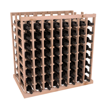 InstaCellar - 8 Column Double Deep Tasting Table in Knotty Alder Unstained without WineSafe™ Satin Sealant