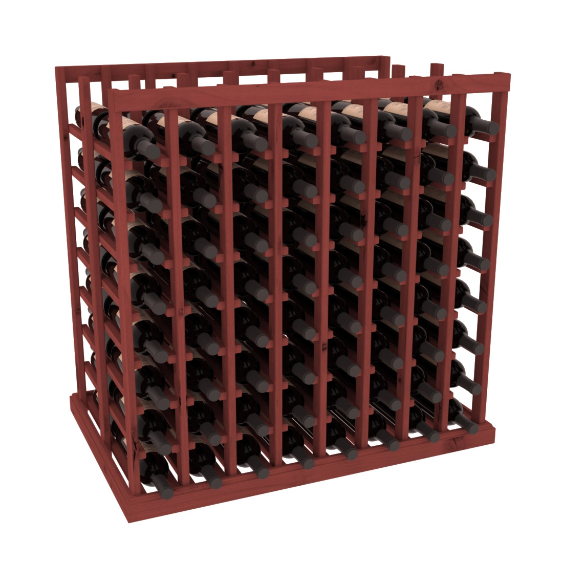 InstaCellar - 8 Column Double Deep Tasting Table in Knotty Alder Cherry stained without WineSafe™ Satin Sealant