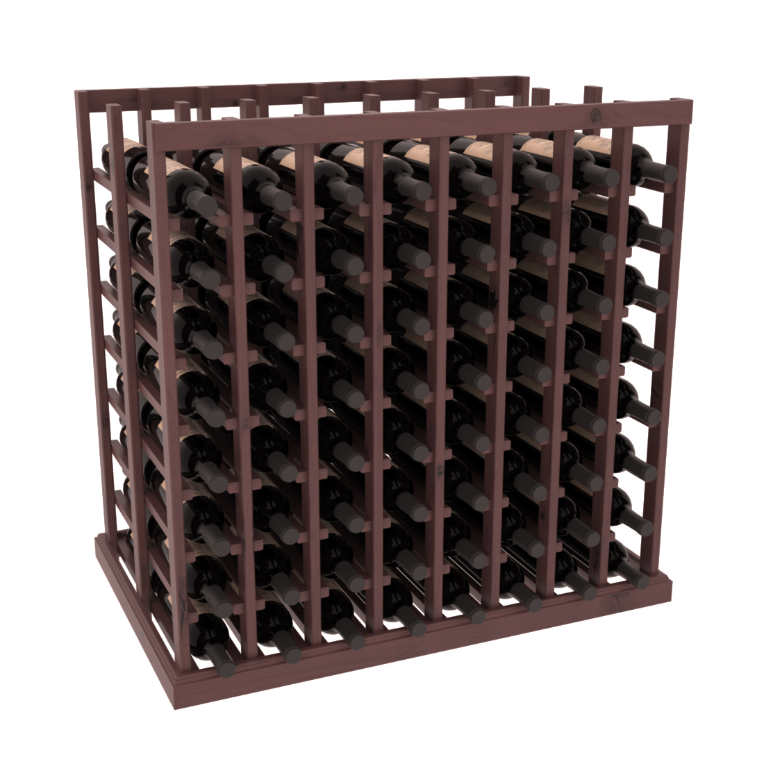 InstaCellar - 8 Column Double Deep Tasting Table in Knotty Alder Walnut stained with WineSafe™ Satin Sealant