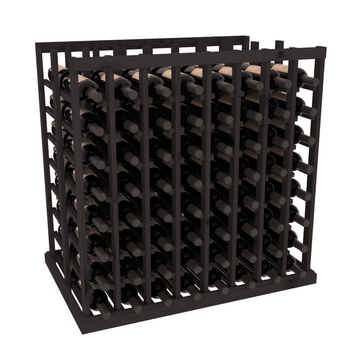 InstaCellar - 8 Column Double Deep Tasting Table in Knotty Alder Black stained without WineSafe™ Satin Sealant