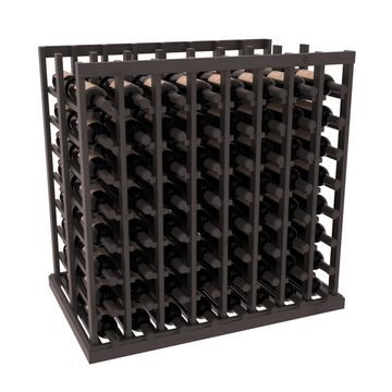 InstaCellar - 8 Column Double Deep Tasting Table in Knotty Alder Black stained with WineSafe™ Satin Sealant